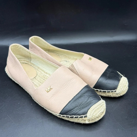Micheal Kors Kendrick Toe Cap Size 8 Black Tan/Light Pink - Picture 1 of 7